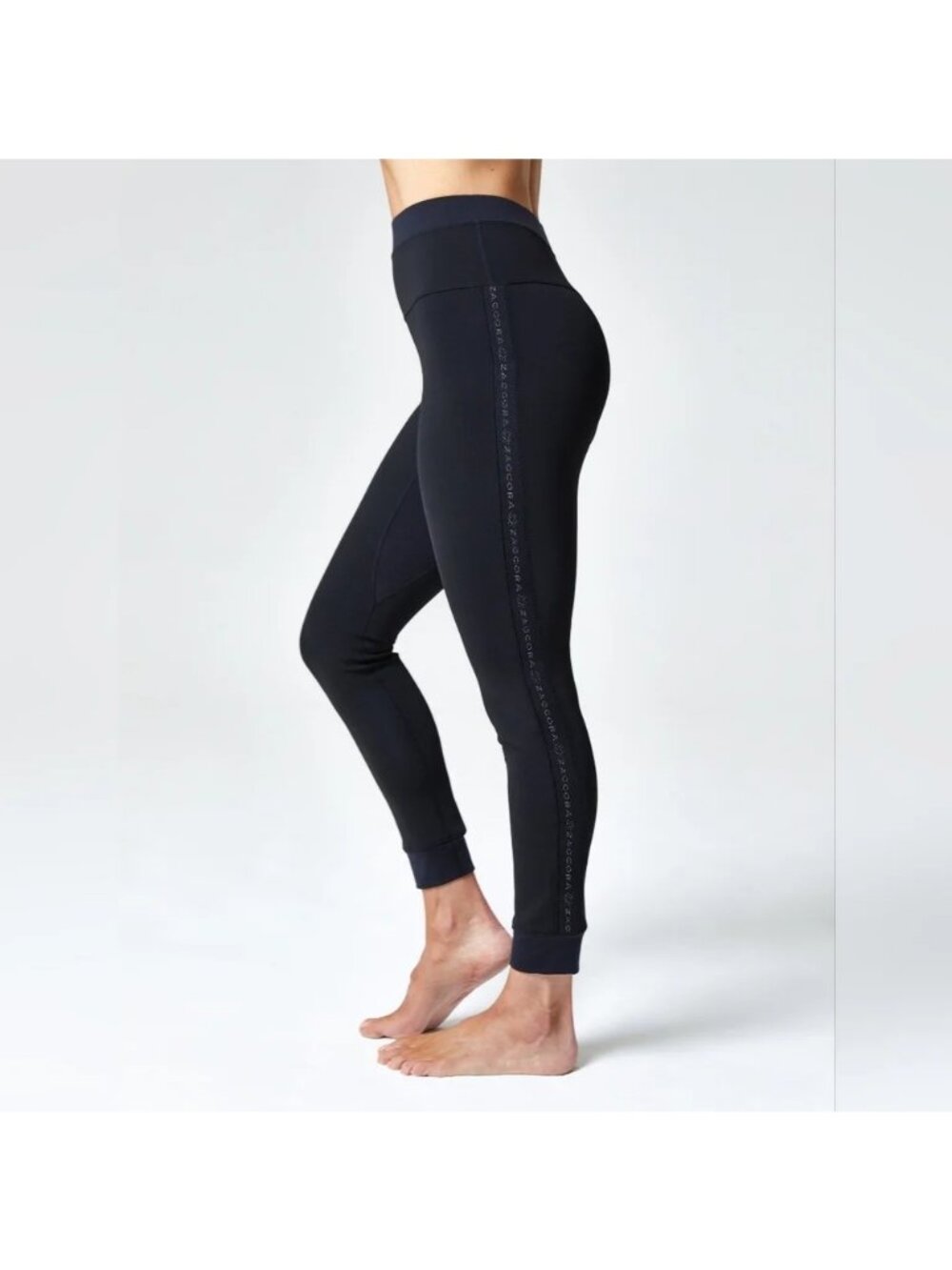 Zaggora London Hot Pants Leggings Black Neoprene Women's Size  M Workout Yoga